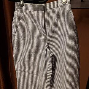 Brooks Brothers Blue and White Striped Capris